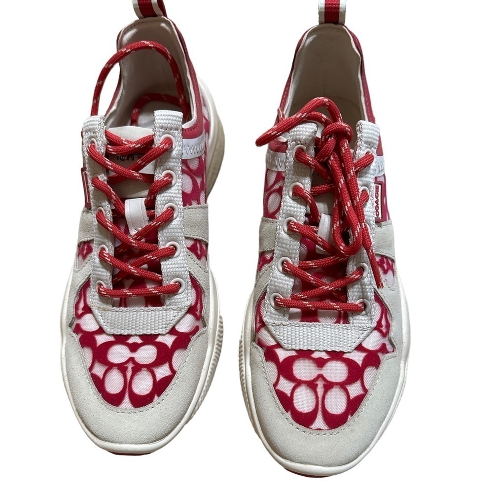 COACH Tennis Walking Casual Dress Up Outdoor Shoes Hyacinth Pink Laced Size 6.5B